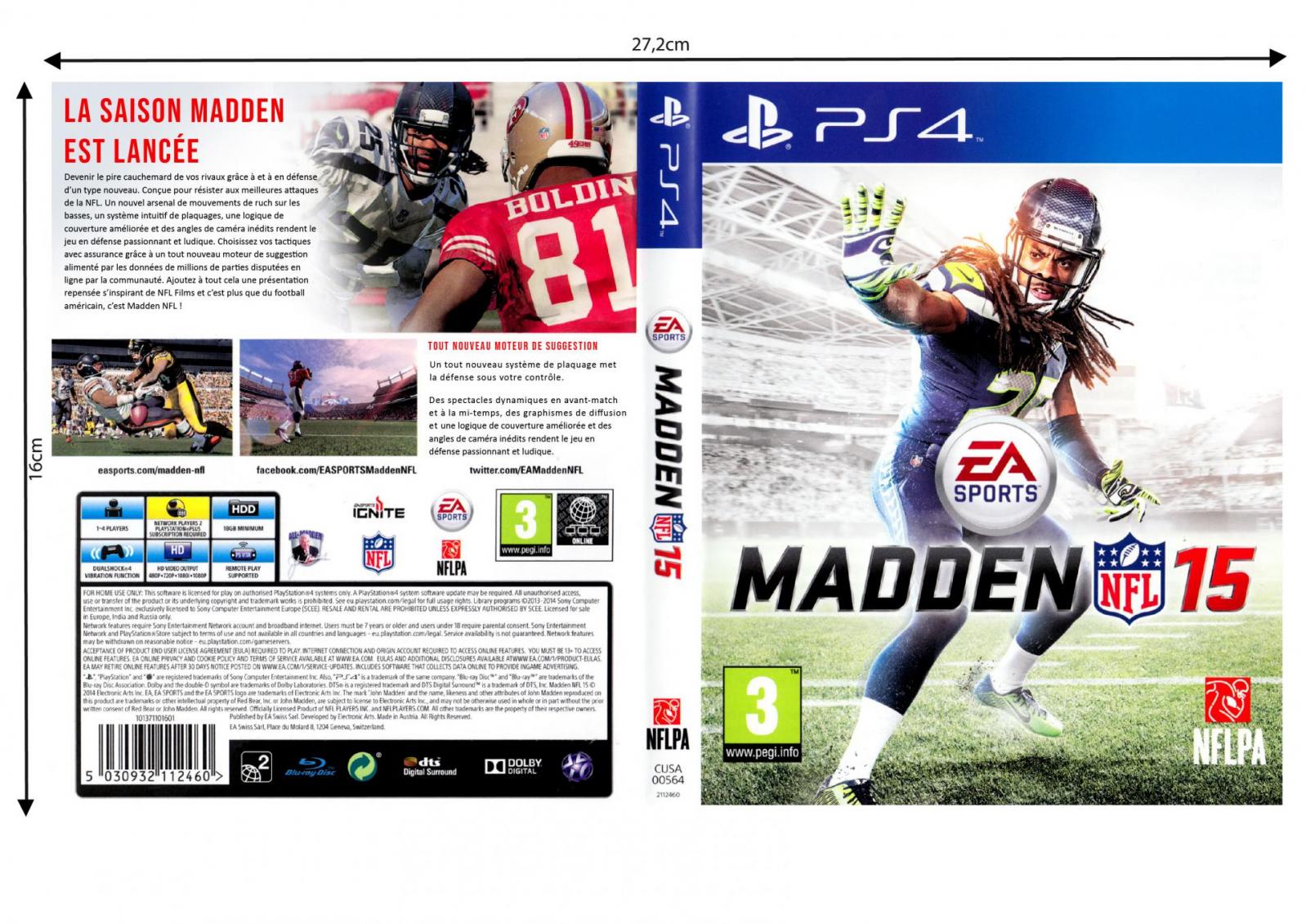 Jaquette madden nfl 15 1