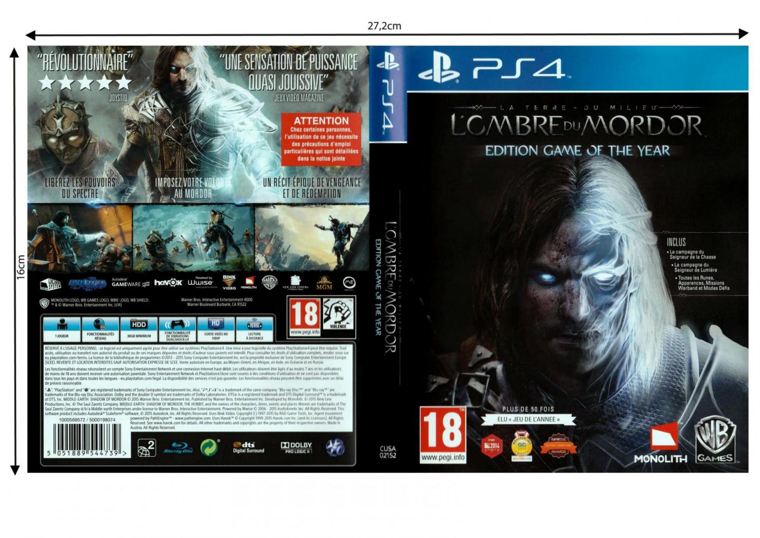 L ombre du mordor edition goty