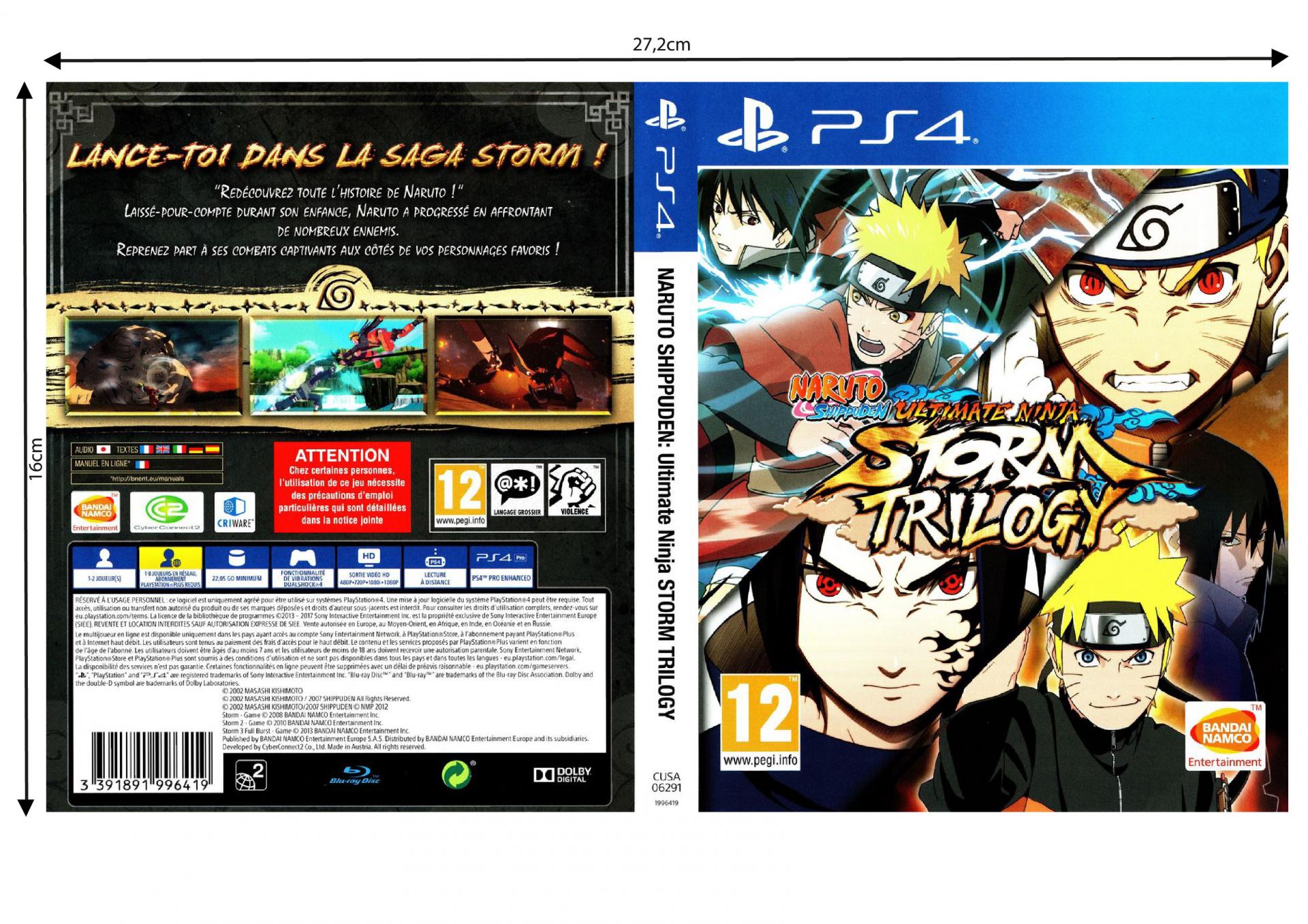 JEU PS4 NARUTO NINJA STORM TRILOGY