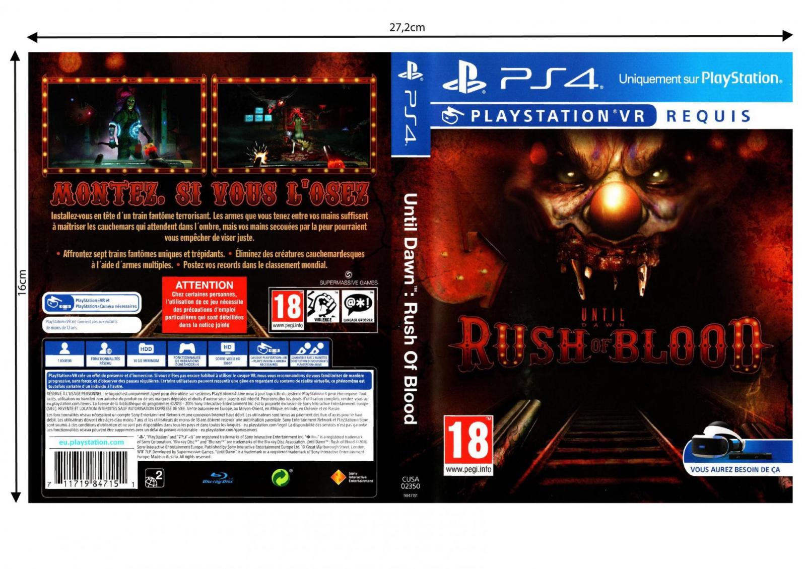 Until dawn rush of blood